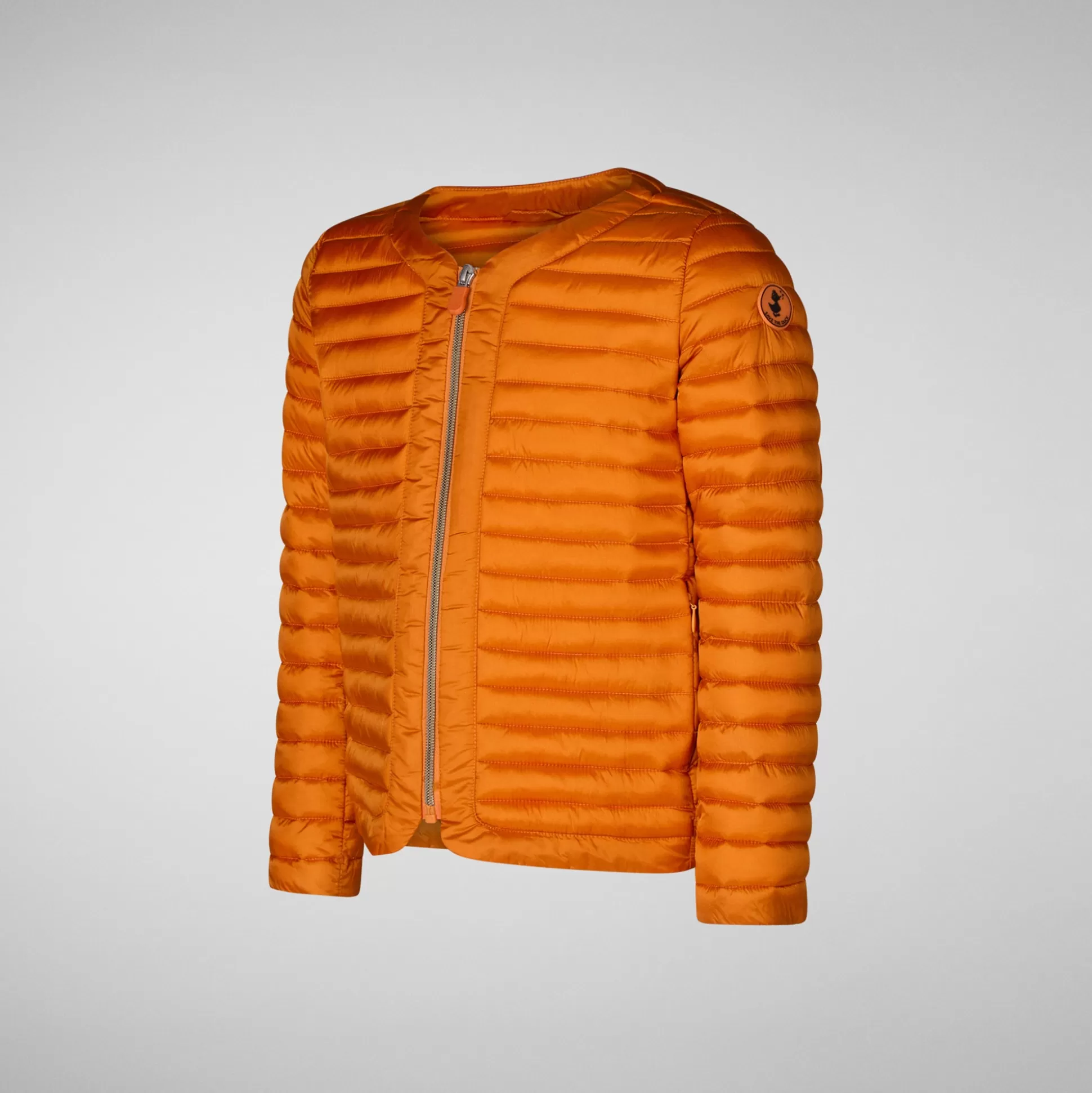 Save The Duck Girls' Vela Puffer Jacket In Amber Orange-Kids Animal Free Puffers