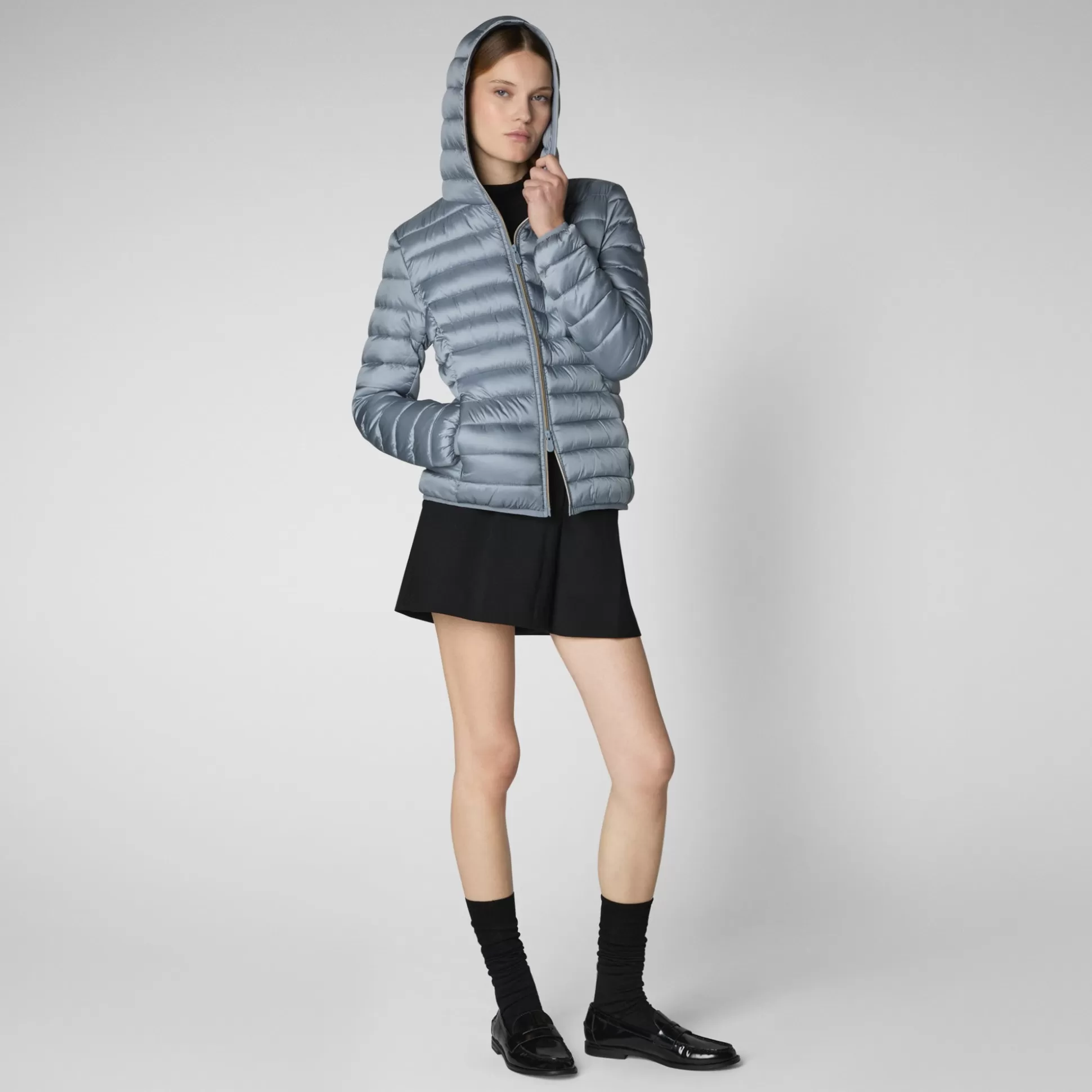 Save The Duck Women's Alexis Hooded Puffer Jacket In -Women Animal Free Puffers