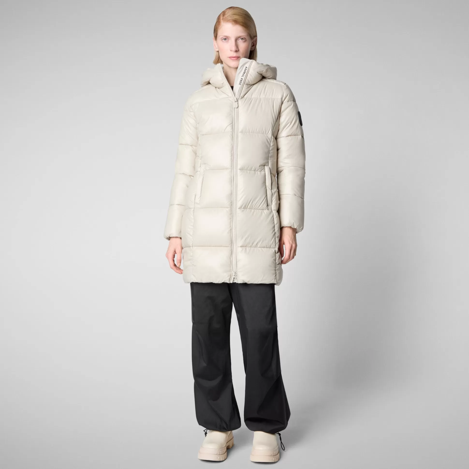 Save The Duck Women's Ines Hooded Puffer Coat In -Women Animal Free Puffers