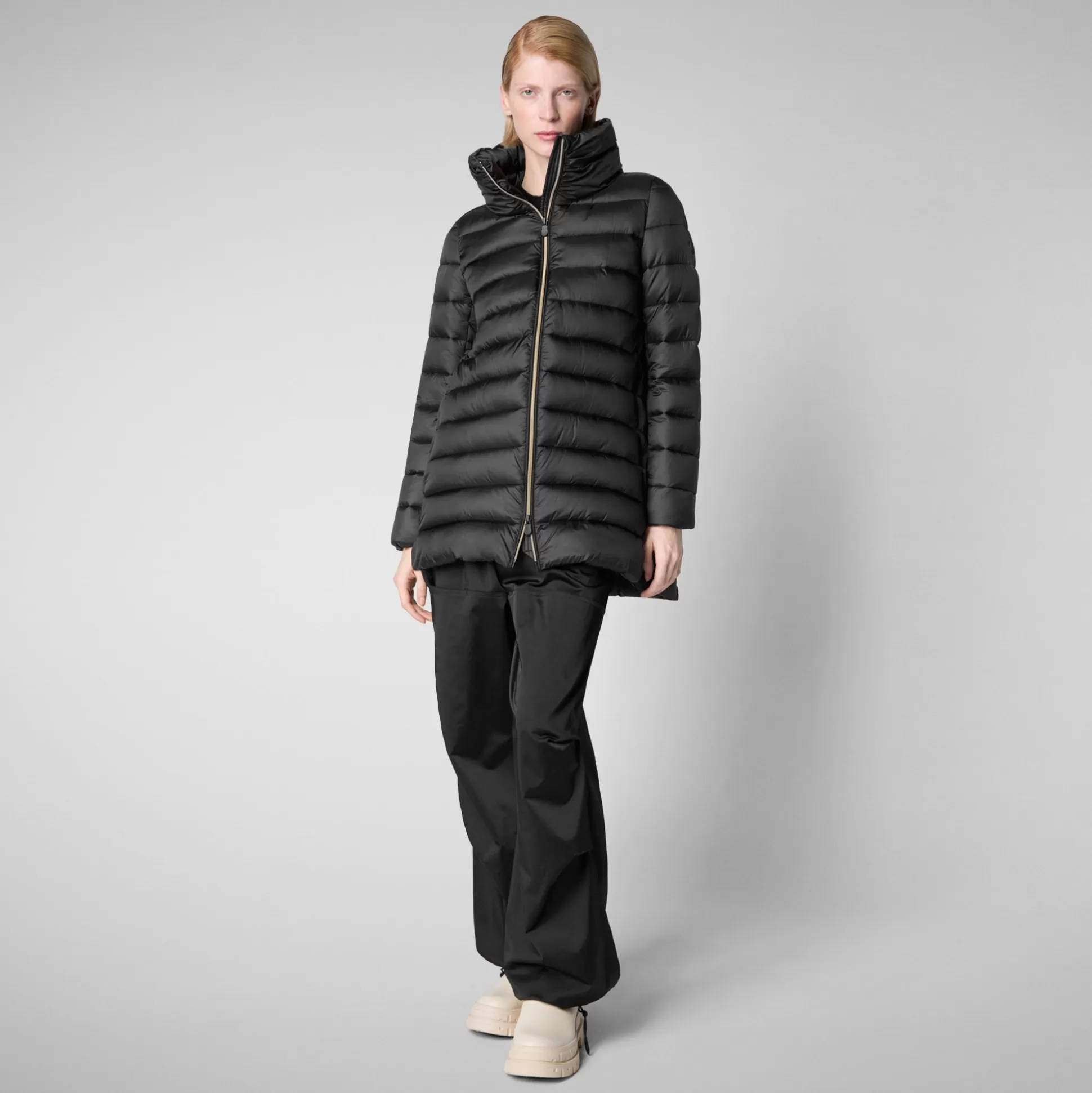 Save The Duck Women's Lydia Hooded Puffer Coat In -Women Animal Free Puffers