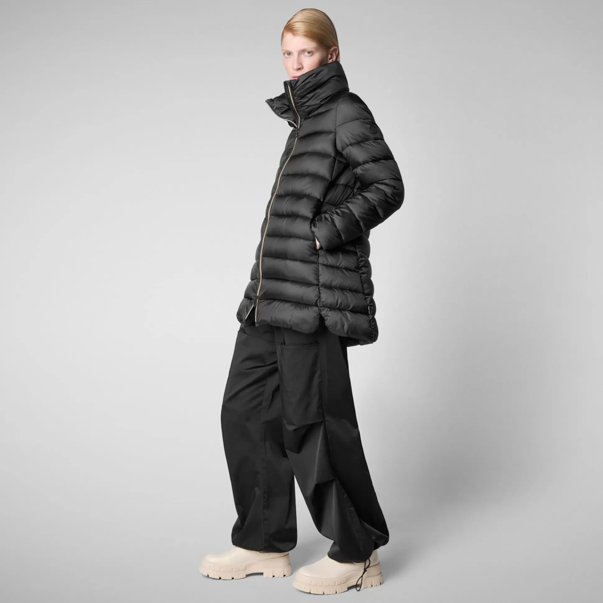 Save The Duck Women's Lydia Hooded Puffer Coat In -Women Animal Free Puffers