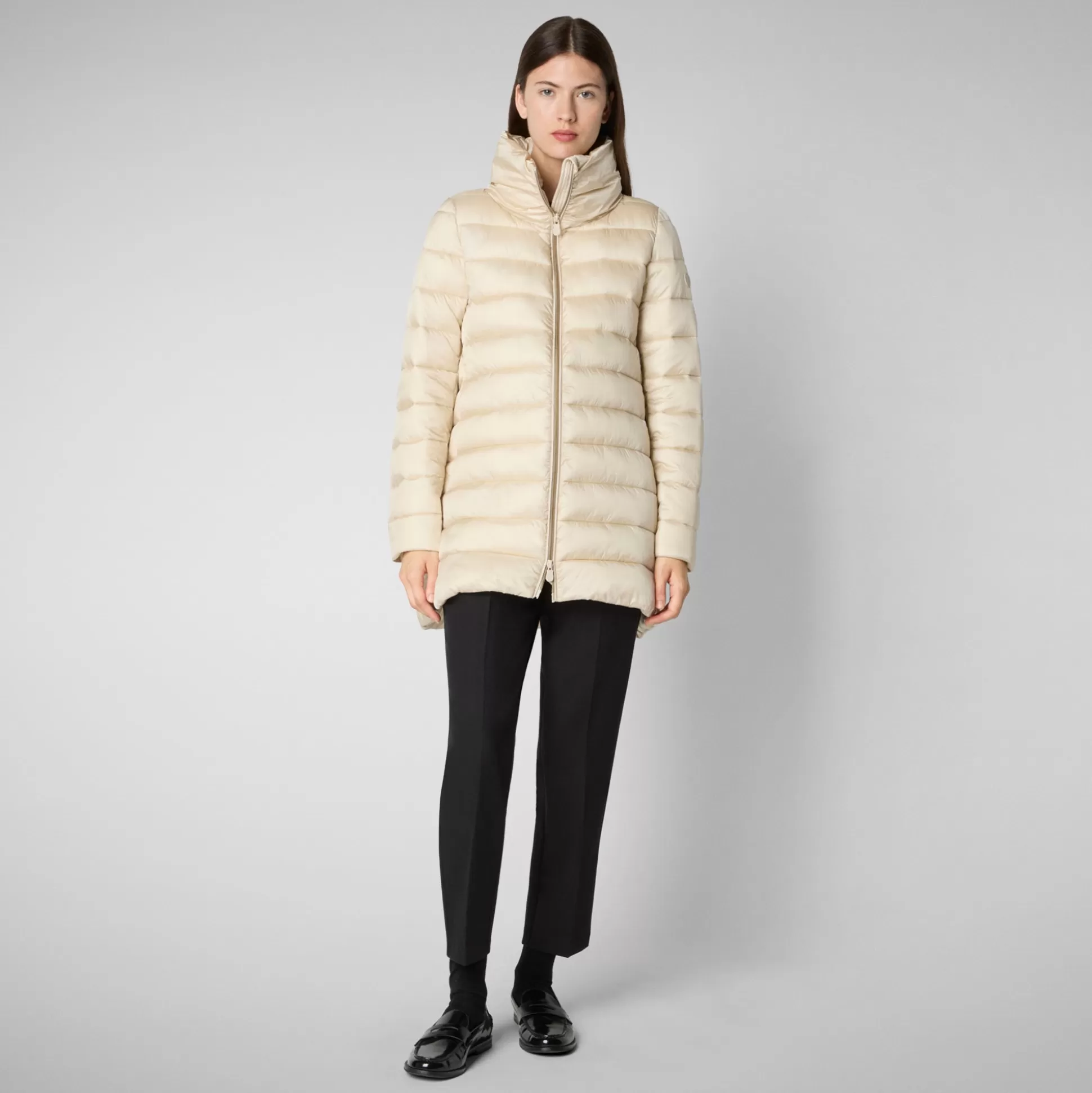 Save The Duck Women's Lydia Hooded Puffer Coat In -Women Animal Free Puffers