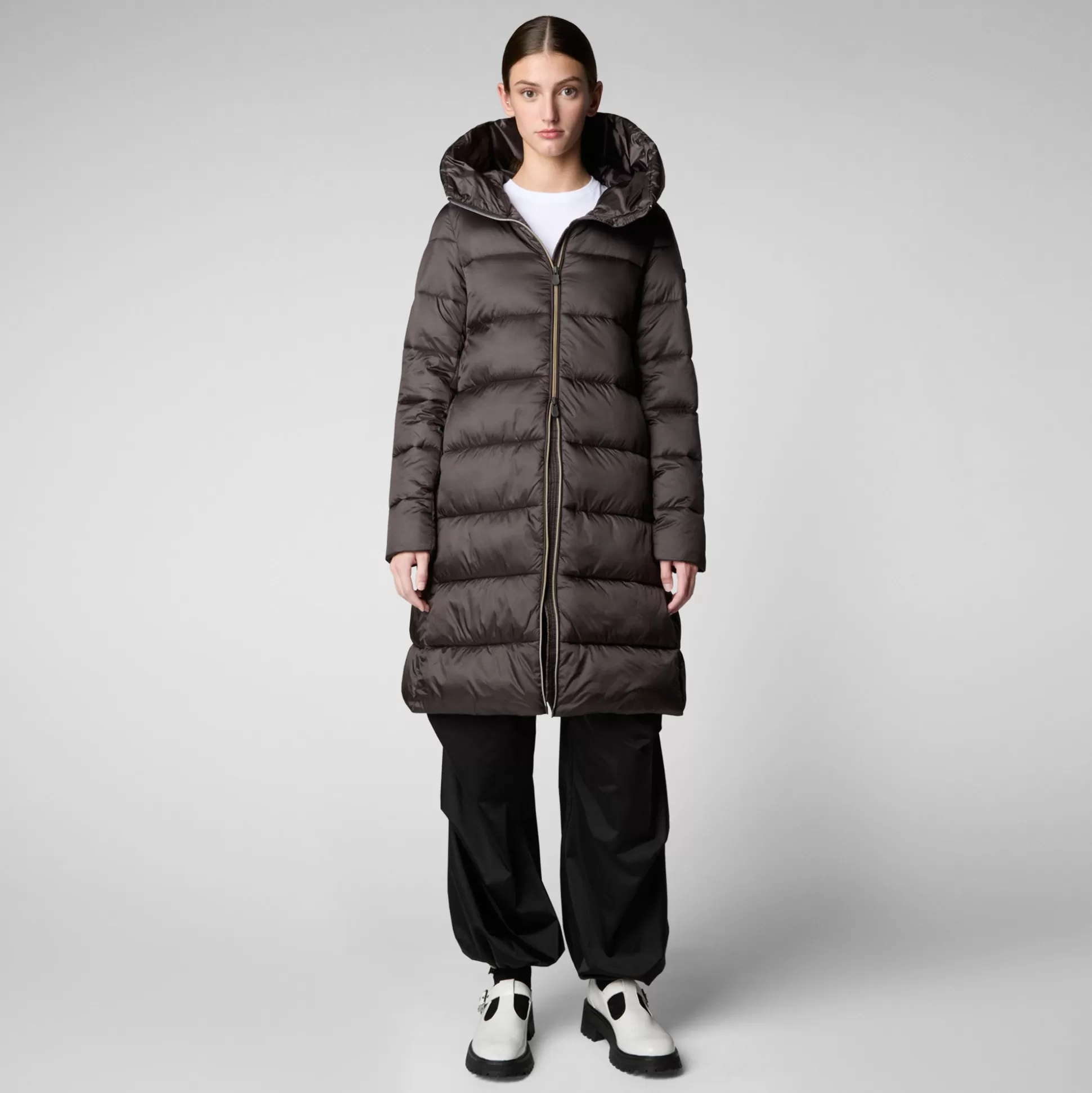 Save The Duck Women's Lysa Hooded Puffer Coat In -Women Animal Free Puffers