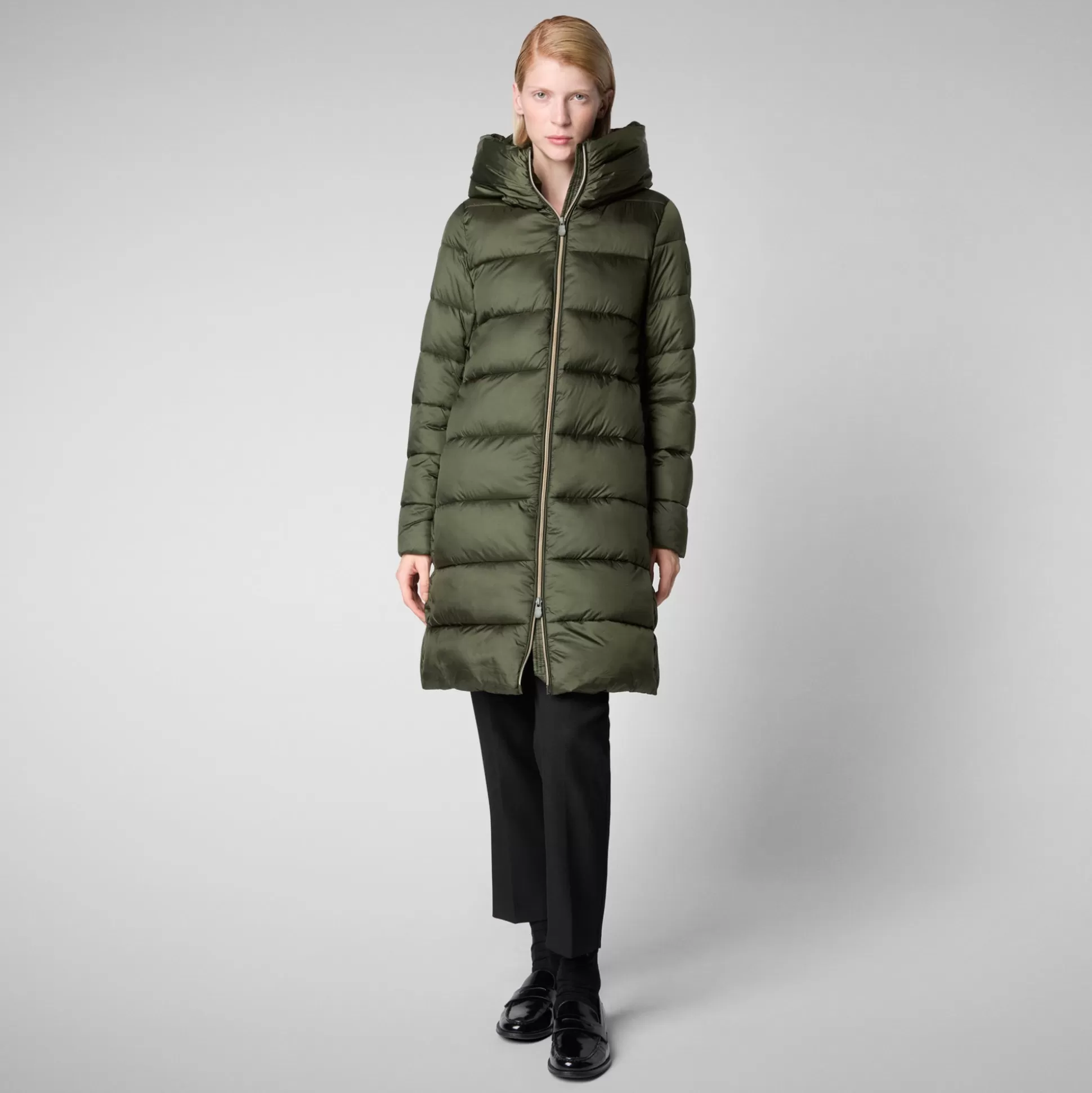 Save The Duck Women's Lysa Hooded Puffer Coat In -Women Animal Free Puffers