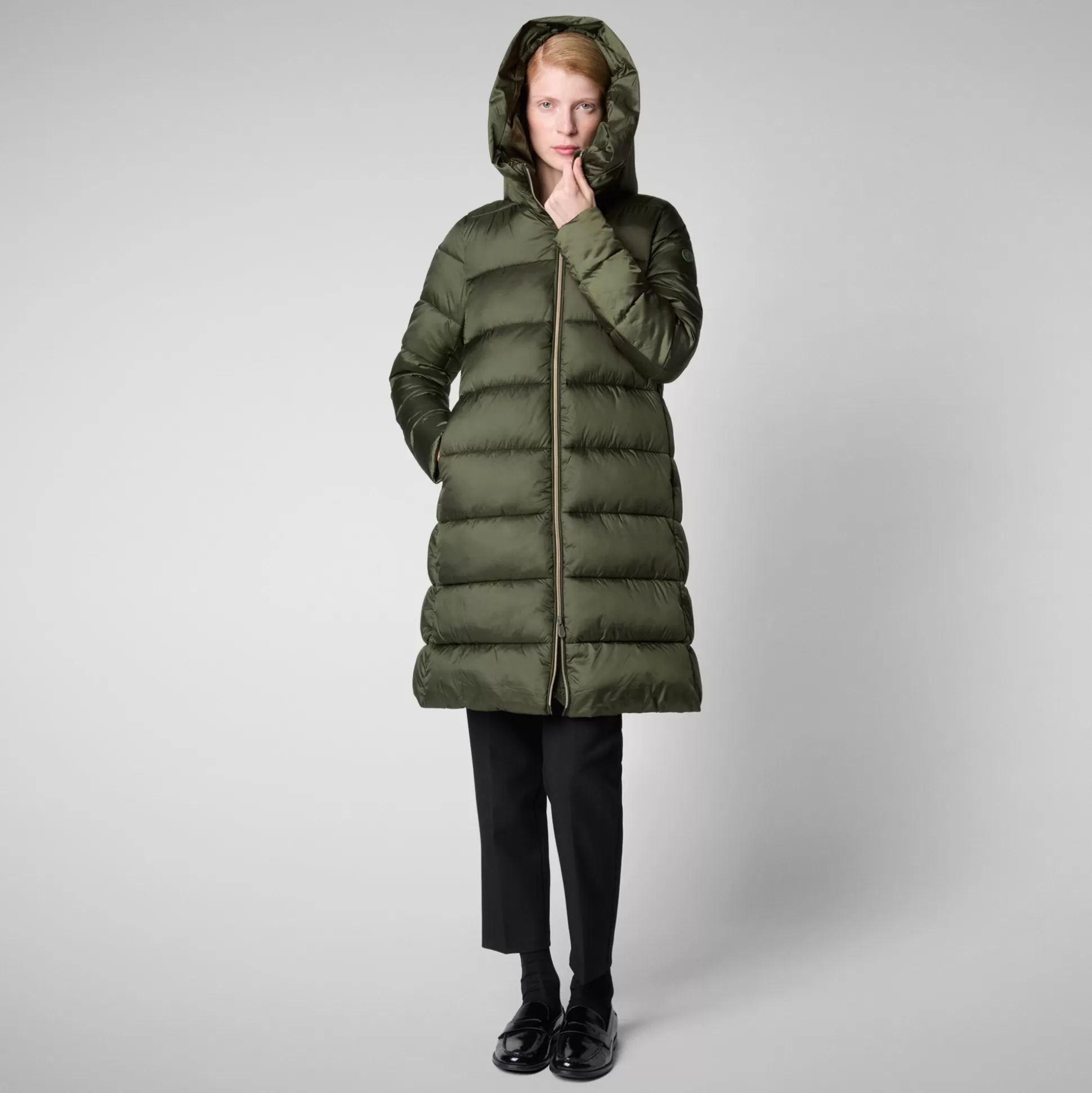 Save The Duck Women's Lysa Hooded Puffer Coat In -Women Animal Free Puffers